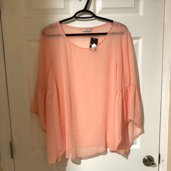 plus chiffon top